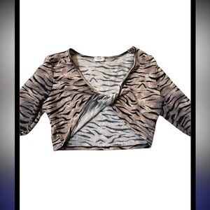 Mango Zebra Print Crop Top - large